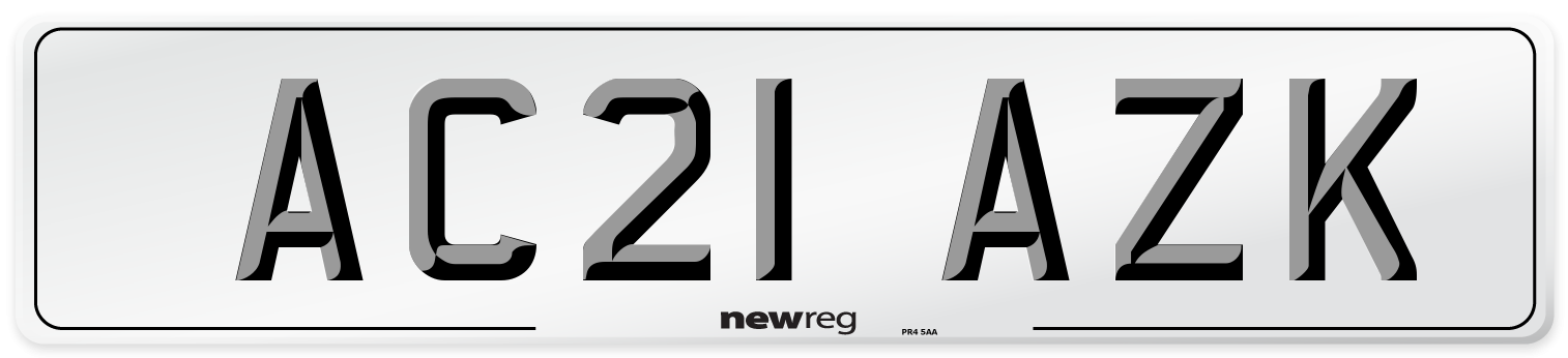 AC21 AZK Number Plate from New Reg